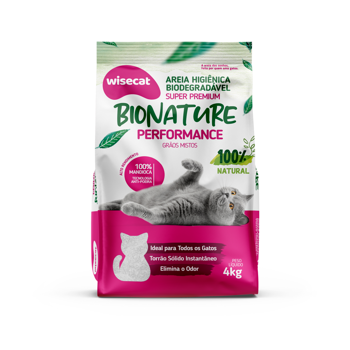 Arena Sanitaria Bionature Granos Mixtos 4 kg para Gatos